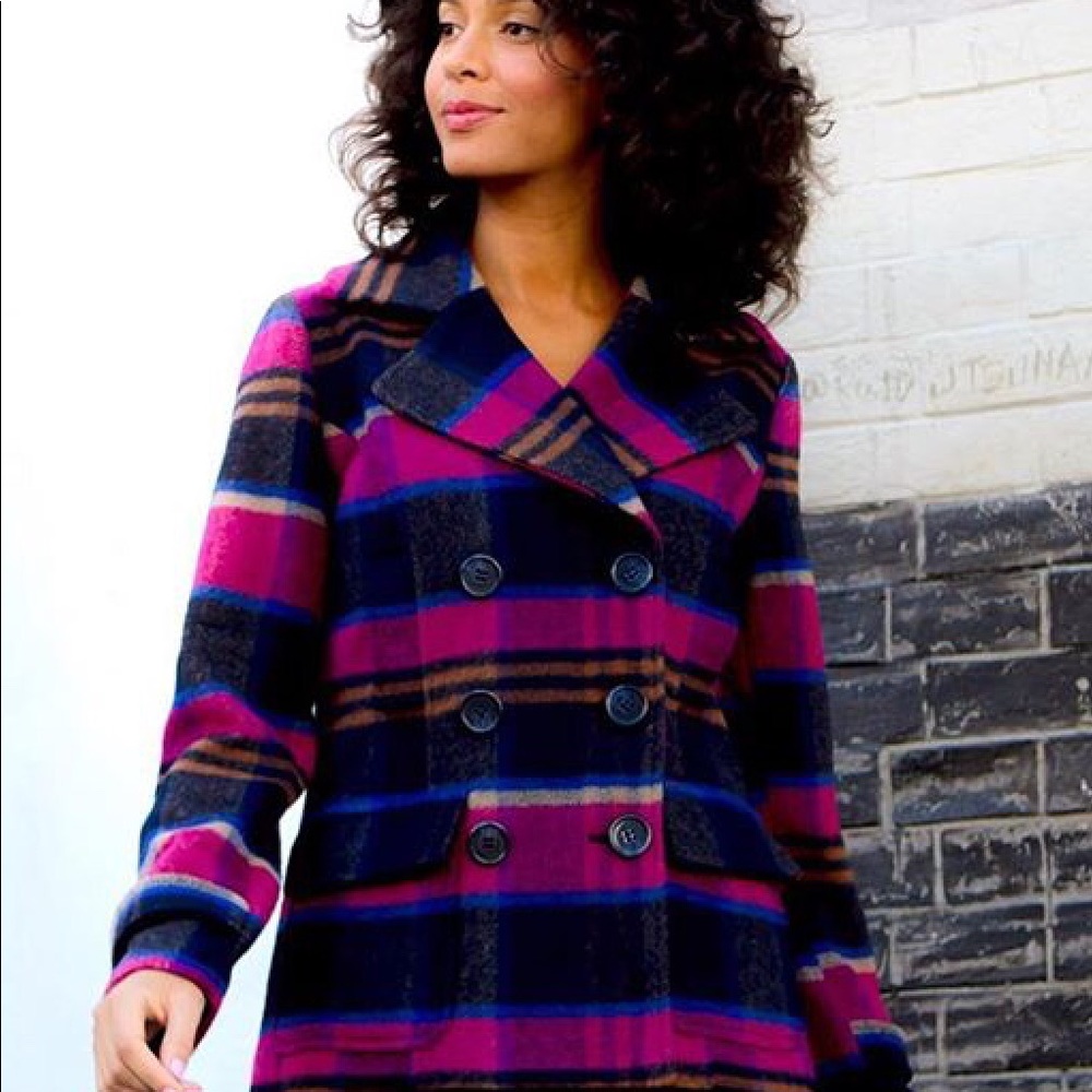 Plaid Peacoat